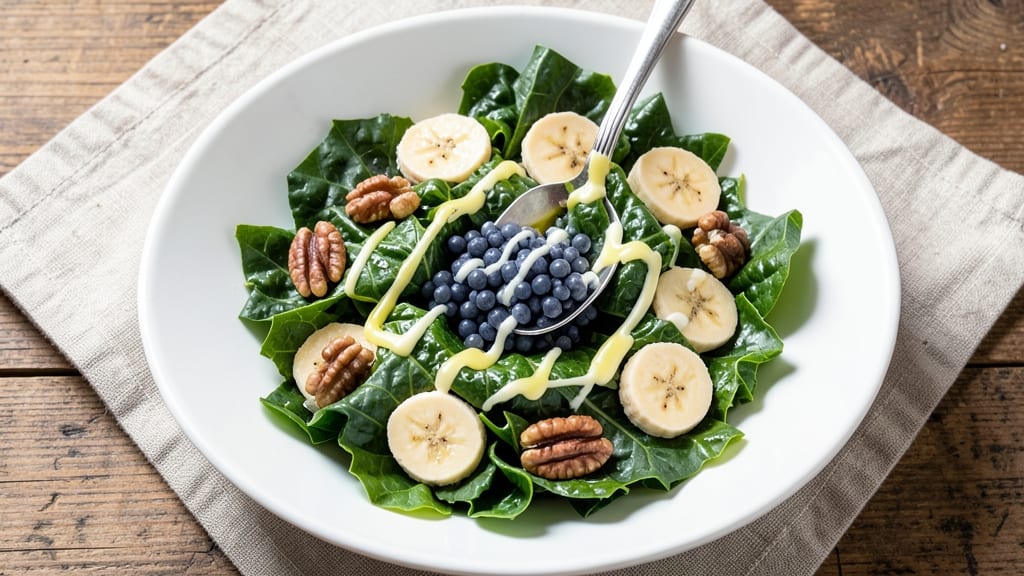 Caviar and Bananas Kale Salad Recipe: Luxurious Creaminess Meets Tropical Sweetness