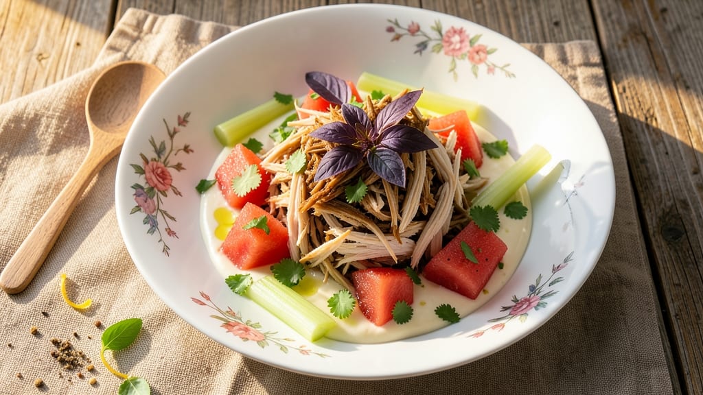 Chick Watermelon Tea Chicken Salad Recipe: Refreshing Summer Sip With Herbal Zing