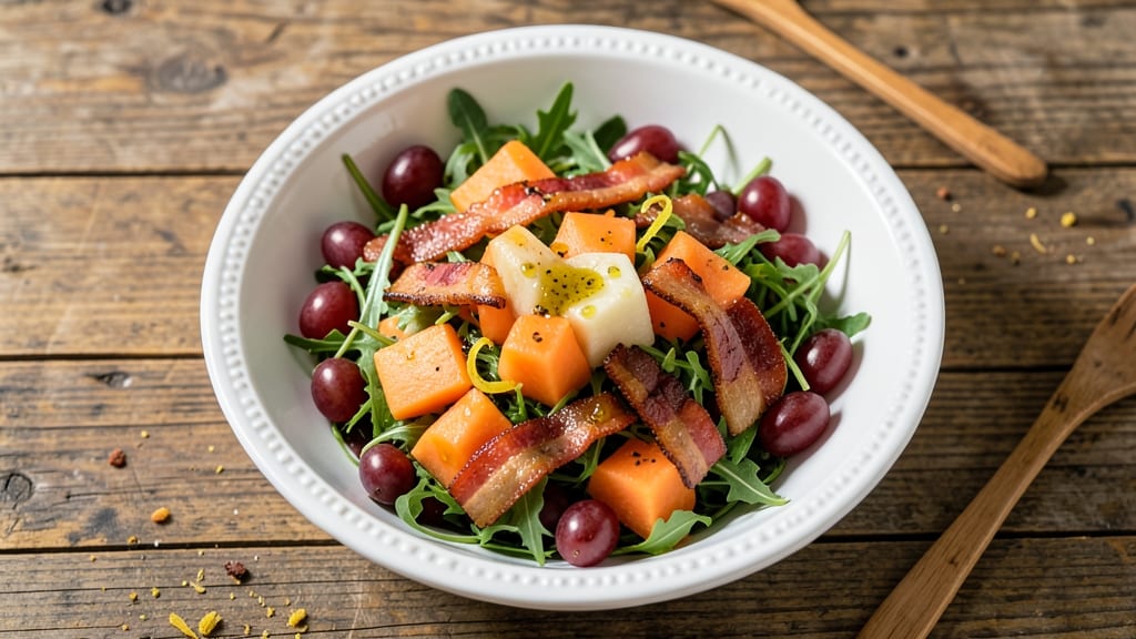 Cantaloupe, Bacon, and Salad Recipe: Sweet-Savory Crunch in 15 Minutes
