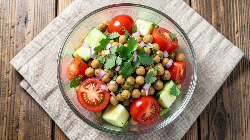 Chickpea and Tomato Salad Recipe: Mediterranean Herb Crunch Without Mayo