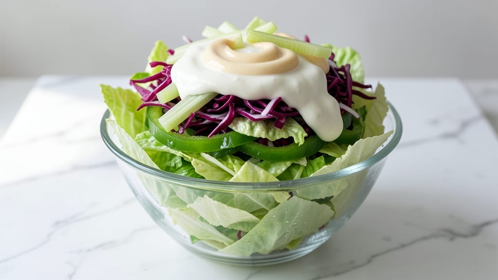 7 Layer Lettuce Salad Recipe With Miracle Whip: Crunchy Celery Crowns and Creamy Layers Stay Fresh All Week