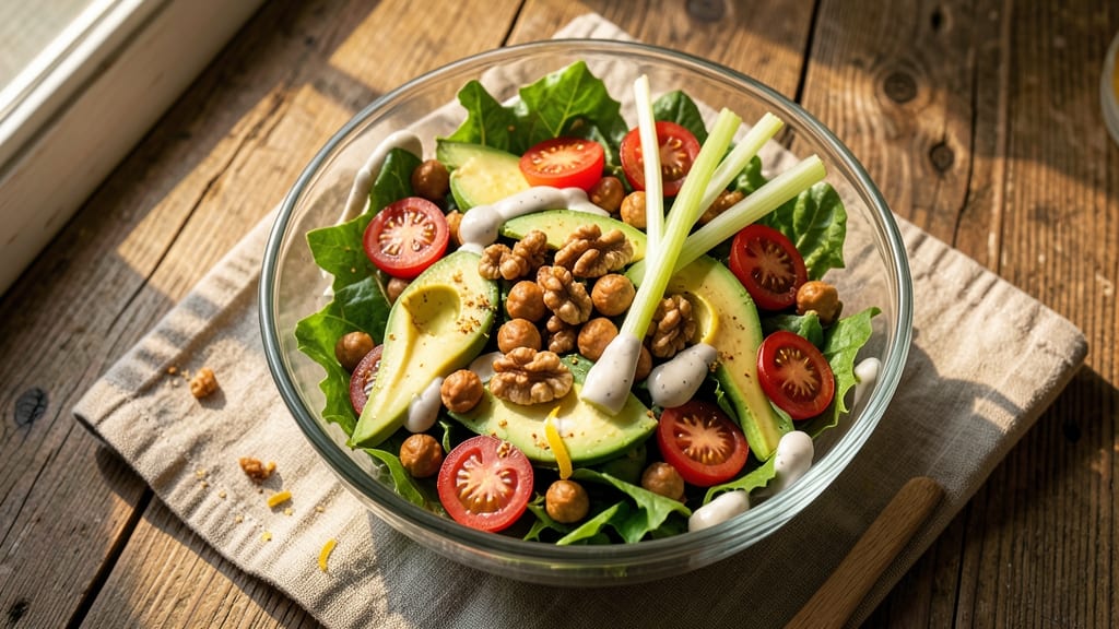 Cheesecake Factory Vegan Cobb Salad Recipe: Crisp Celery Crowns and Smoky Herb Dressing Fusion