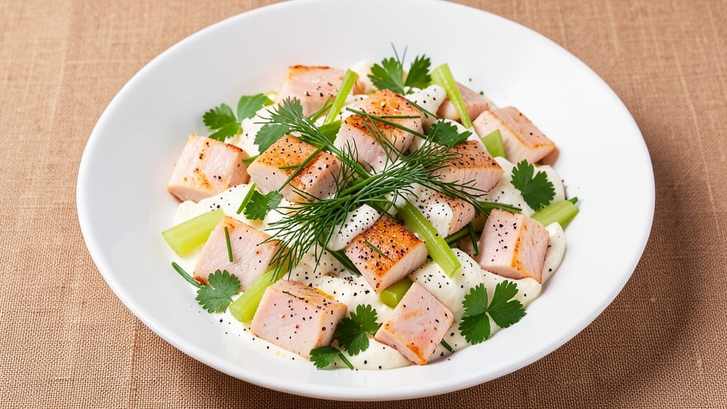 Chick Sassy Scotty Chicken Salad Recipe: Herb-Infused Cream Cheese Base with No Mayo Cling