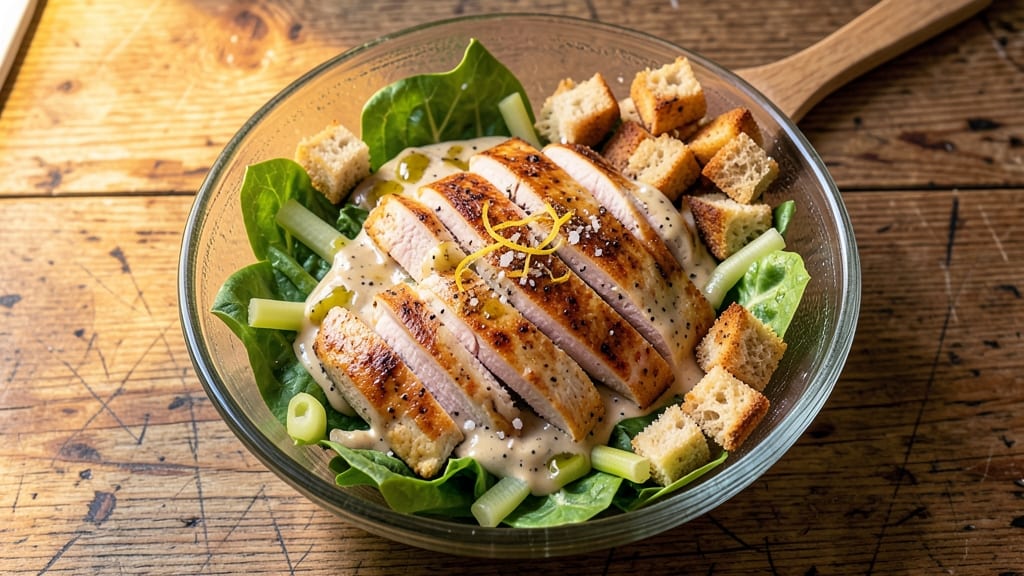 Jamie Oliver's Chicken Caesar Salad Recipe: Crisp Celery Crowns and Smoky Parmesan Kick