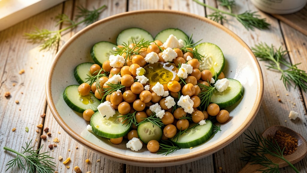 Chickpea Cucumber Feta Salad Recipe: Bright Mediterranean Crunch in 15 Minutes
