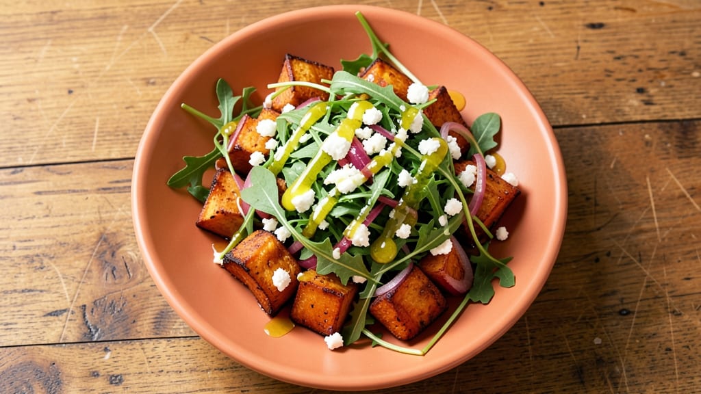 Sweet Potato and Feta Salad Recipe: Roasted Sweetness Meets Tangy Herb Dressing