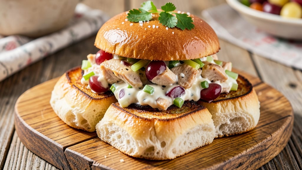 Chicken Salad Sandwiches Recipe for a Crowd: Layered Crunch and Creamy Herb Cheese Harmony