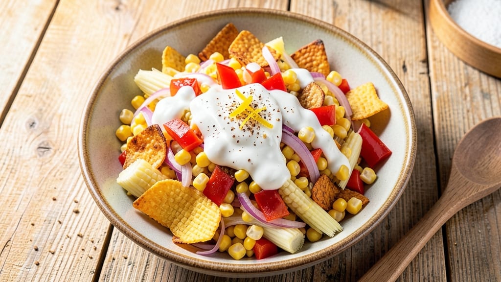 Cold Corn Salad Recipe With Fritos: Crunchy Tortilla Chips and Sweet Creamy Fusion