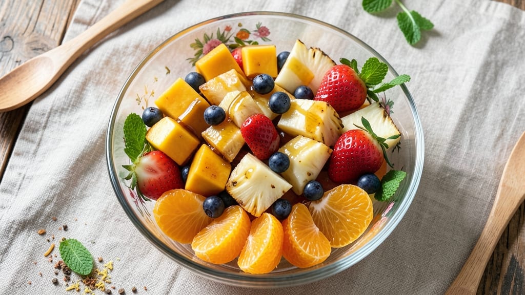 Sweet Fruit Salad Recipe: Tropical Brightness With Citrus-Dressed Layers