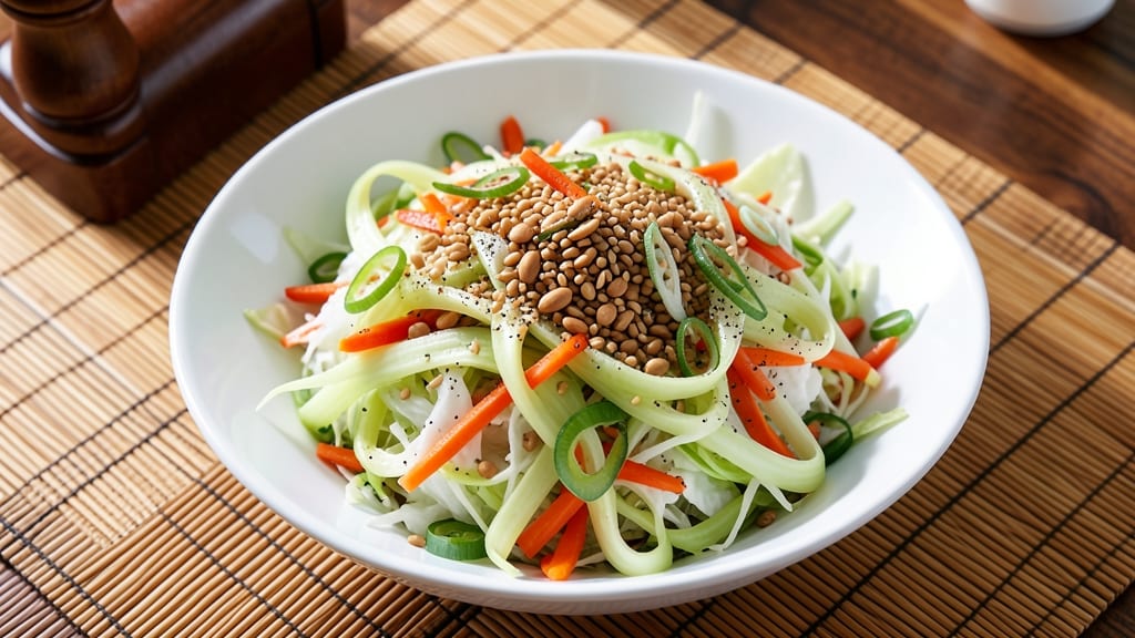 Chinese Chopped Salad Recipe: Crisp Celery Crowns and Peanut-Ginger Dressing Fusion
