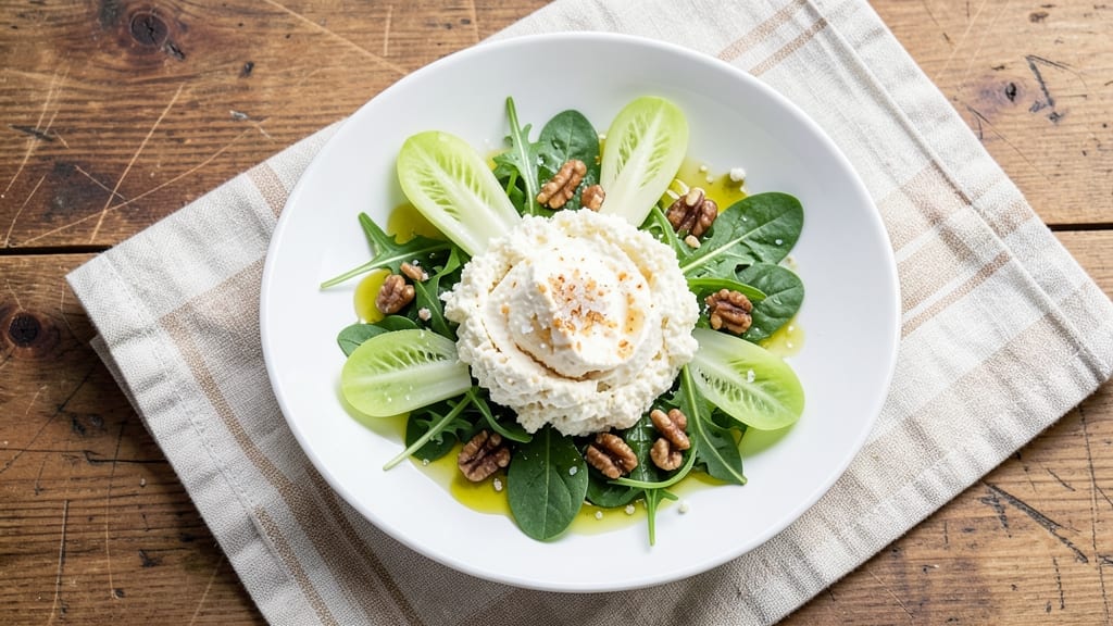 Chevre Salad Recipe: Crisp Celery Crowns and Tangy Herb Cheese Fusion