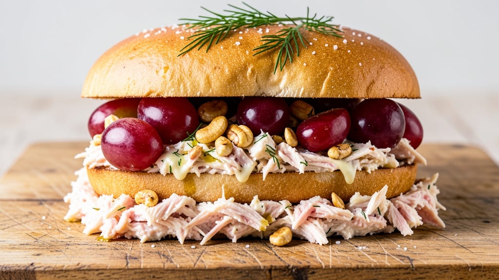 Chicken Salad Sandwich Recipe with Grapes and Cashews: Sweet-Tart Crunch Meets Creamy Herb Bliss