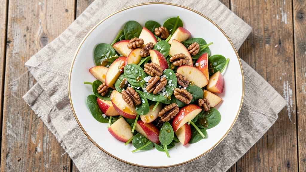 Chopped Apple Salad Recipe: Caramelized Apples and Crunchy Walnut Topping