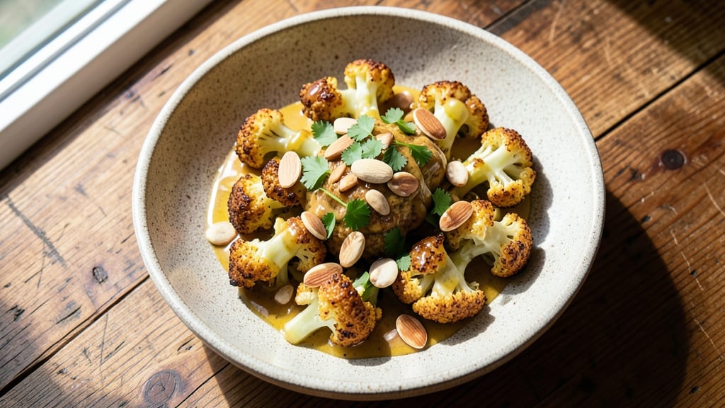 Vegan Cauliflower Salad Recipe: Creamy Tahini-Lime Dressing with Crunchy Toasted Almonds