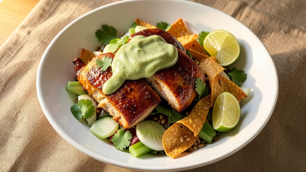 Chipotle Chicken Taco Salad Recipe: Smoky Chipotle Chicken and Crisp Celery Crowns